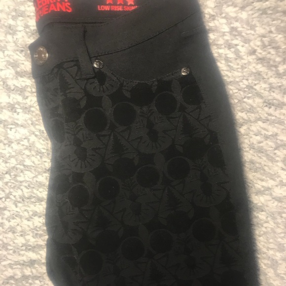 Celebrity Pink Denim - Velvet detailed jeans